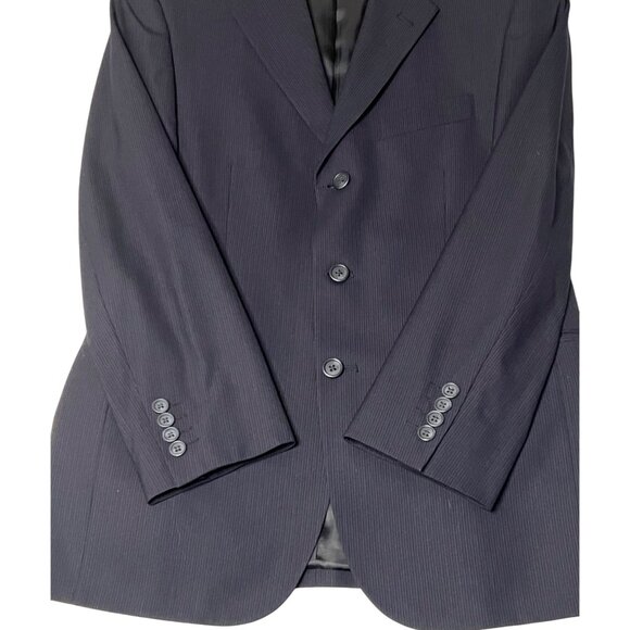Arrow Men's 2-Piece Pinstripe Suit Navy 36S Classic Fit Jacket & Pants 30 x 30 - Picture 13 of 16
